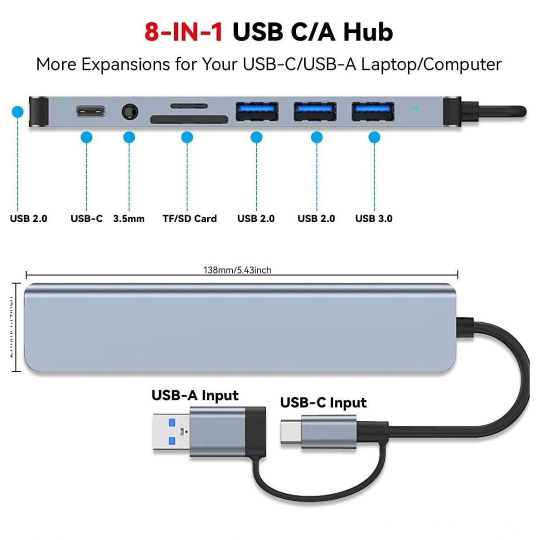 VersaHub Pro 8-in-1 Dual-Head Dock