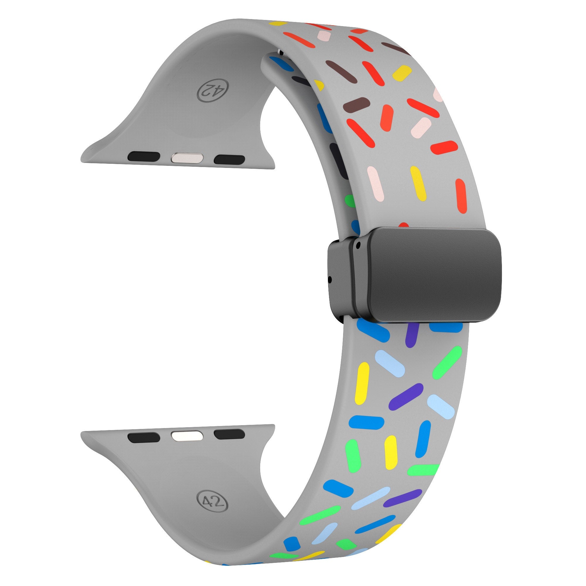 Magnetic Silicone Band for Apple Watch with Colorful Patterns