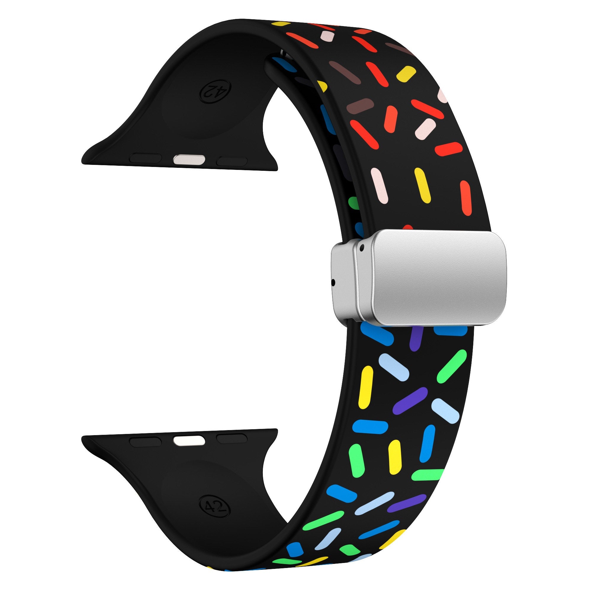Magnetic Silicone Band for Apple Watch with Colorful Patterns