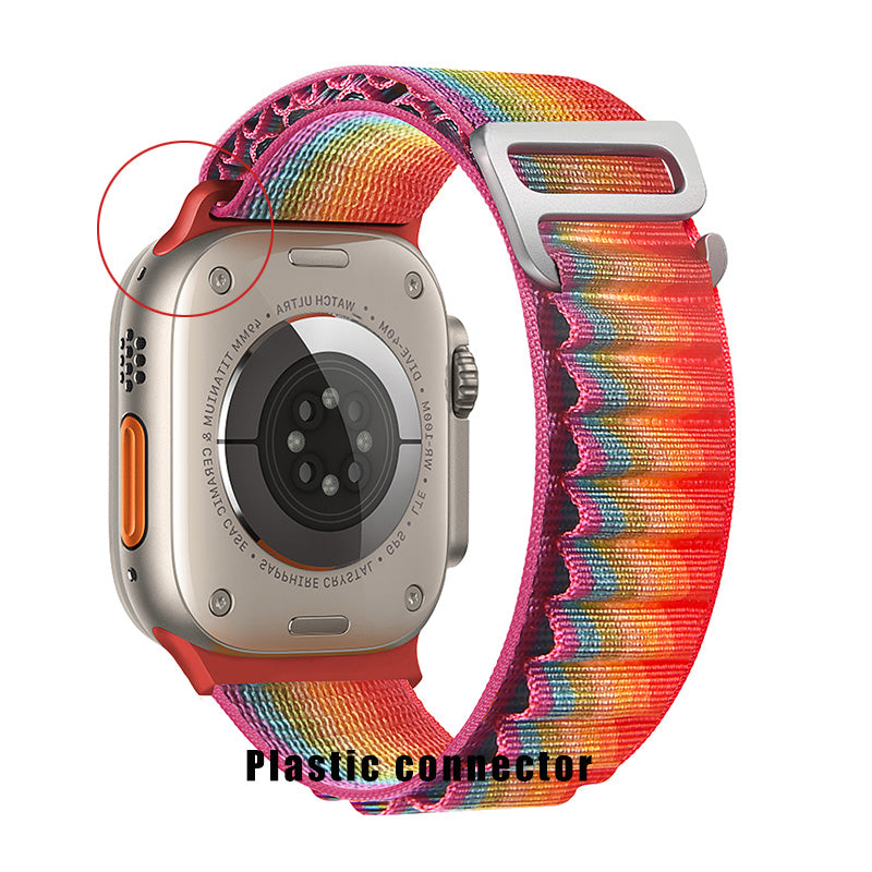 Double Layers Nylon Band for Apple Watch with G-shape Buckle