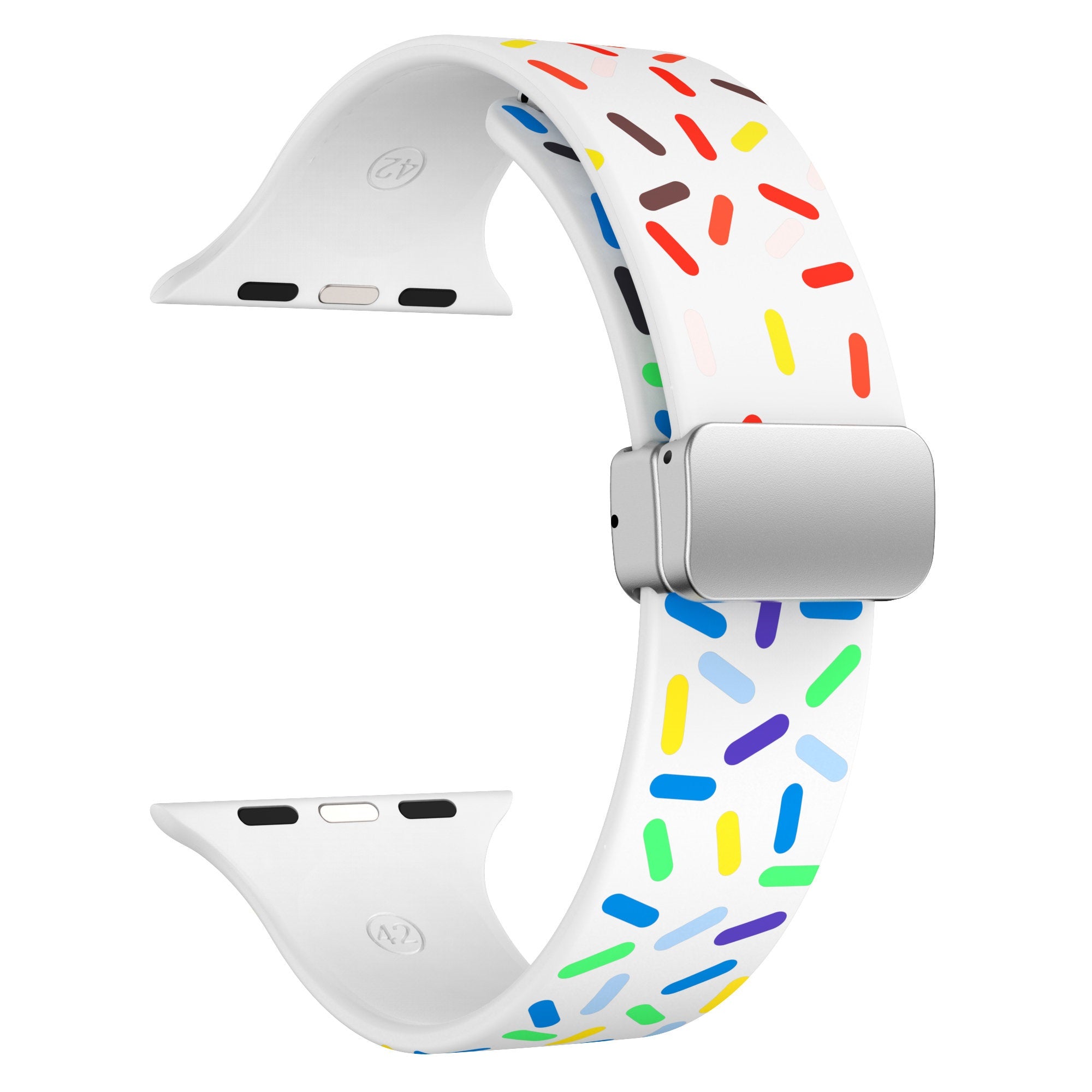 Magnetic Silicone Band for Apple Watch with Colorful Patterns