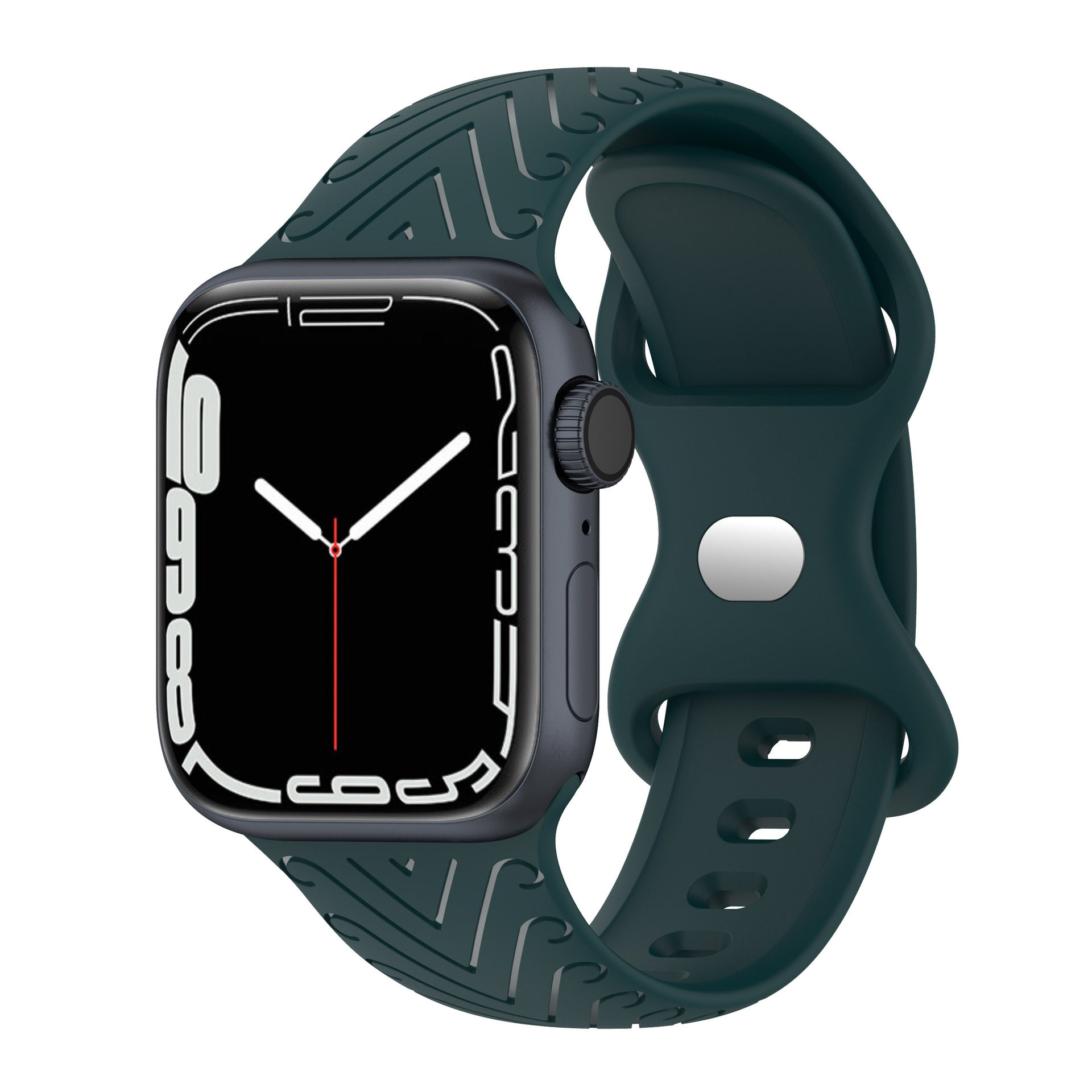 Sport Silicone Band for Apple Watch with Classic V Pattern
