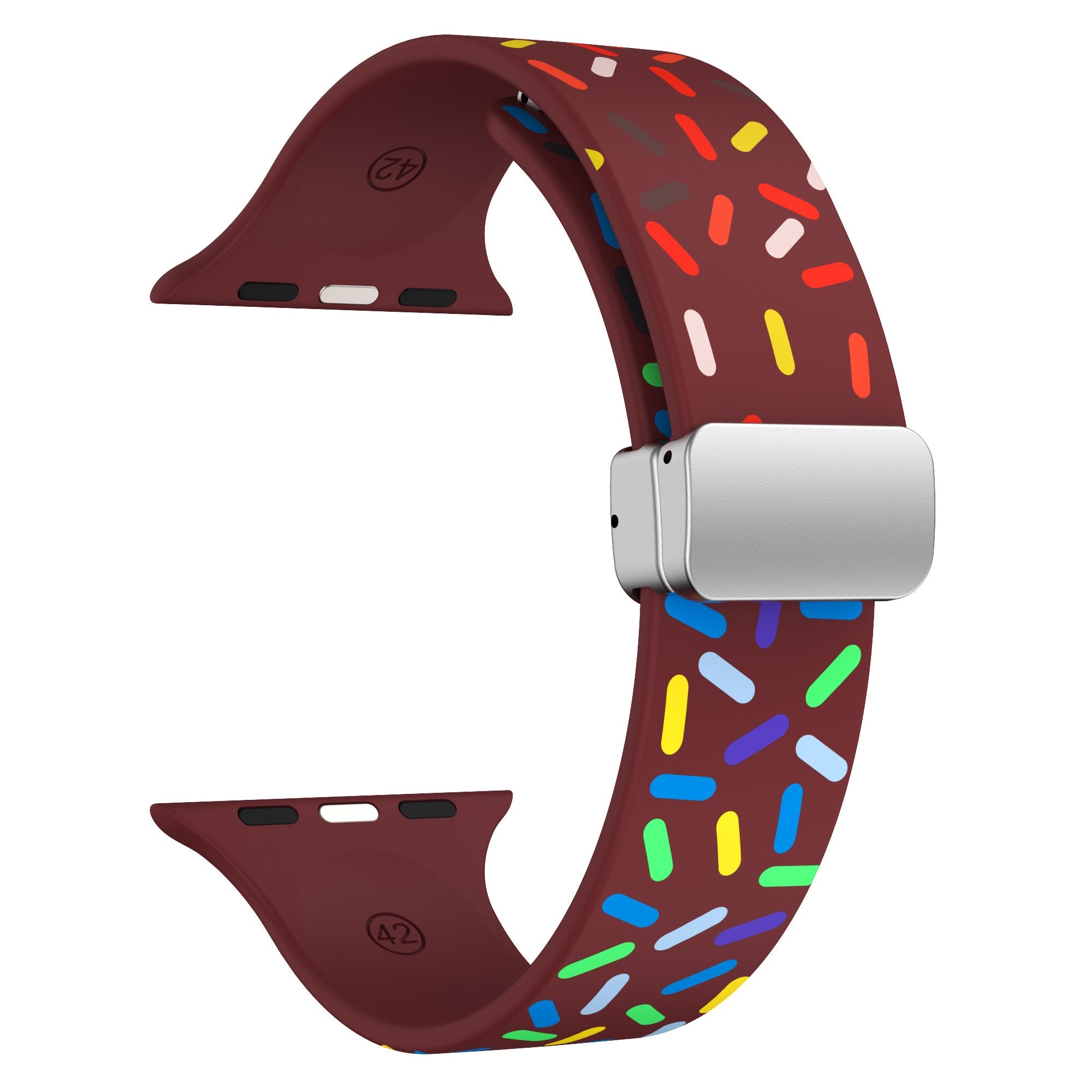 Magnetic Silicone Band for Apple Watch with Colorful Patterns
