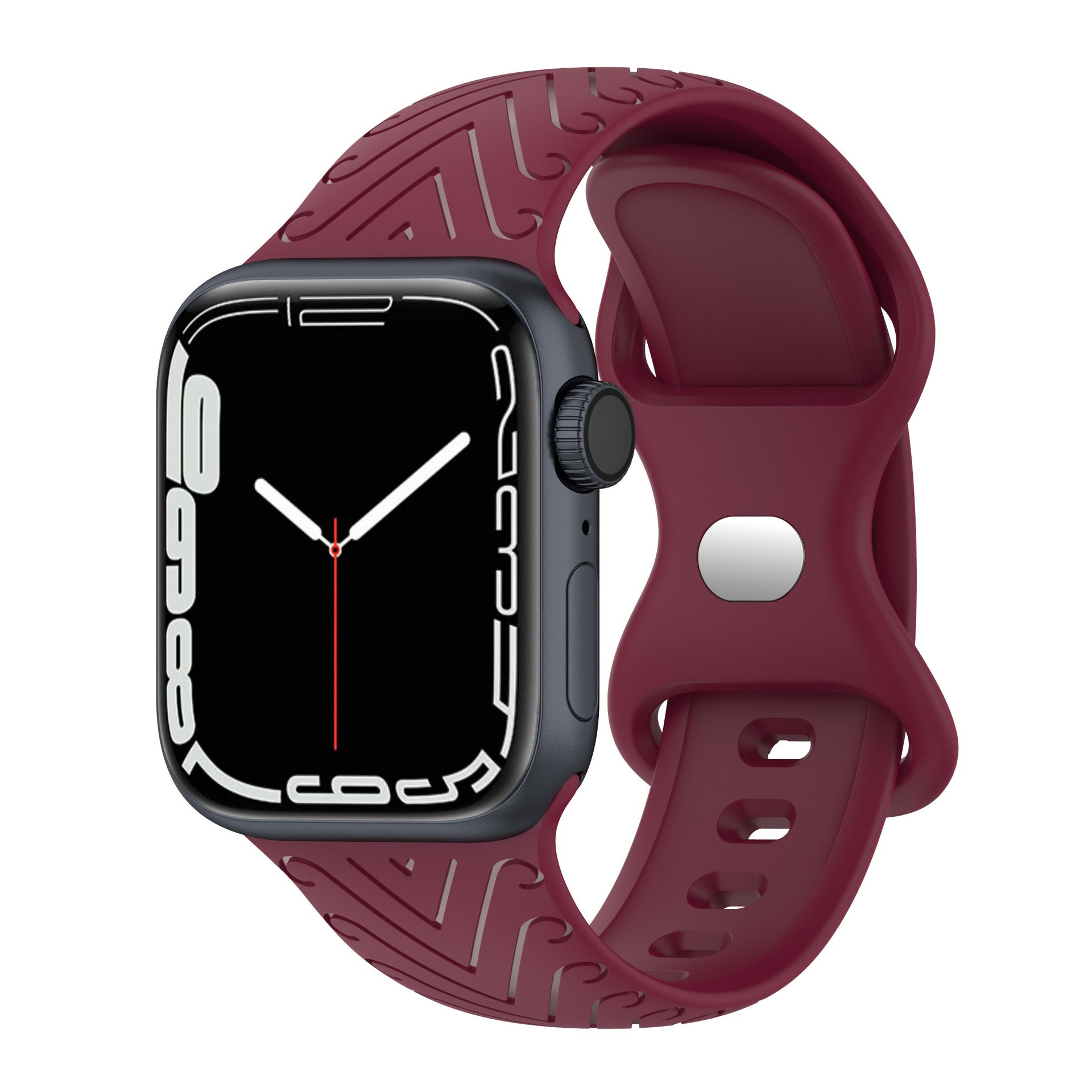 Sport Silicone Band for Apple Watch with Classic V Pattern