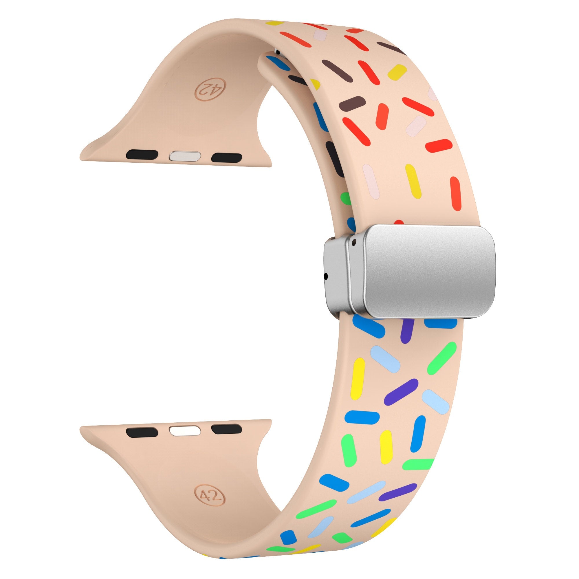Magnetic Silicone Band for Apple Watch with Colorful Patterns