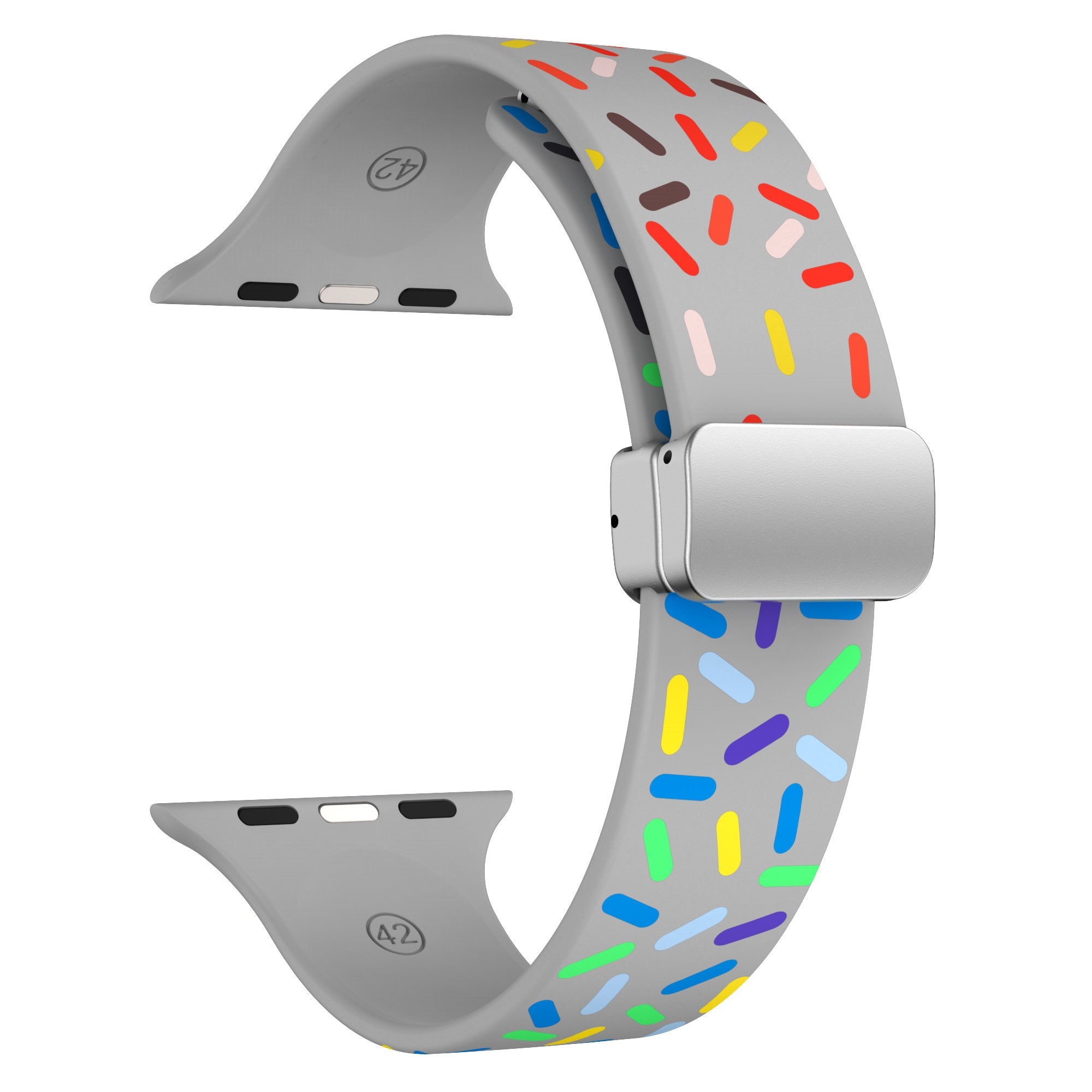Magnetic Silicone Band for Apple Watch with Colorful Patterns