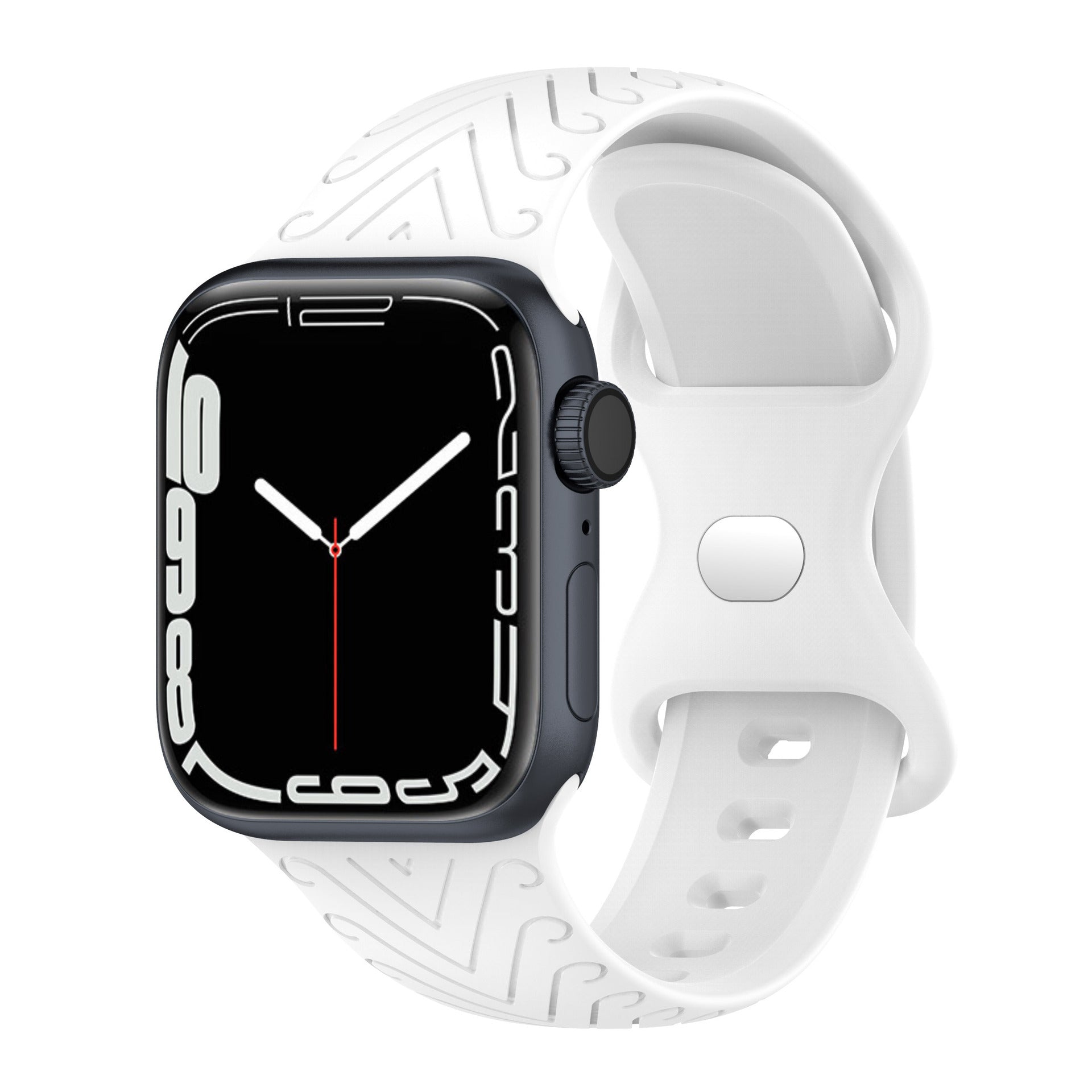 Sport Silicone Band for Apple Watch with Classic V Pattern