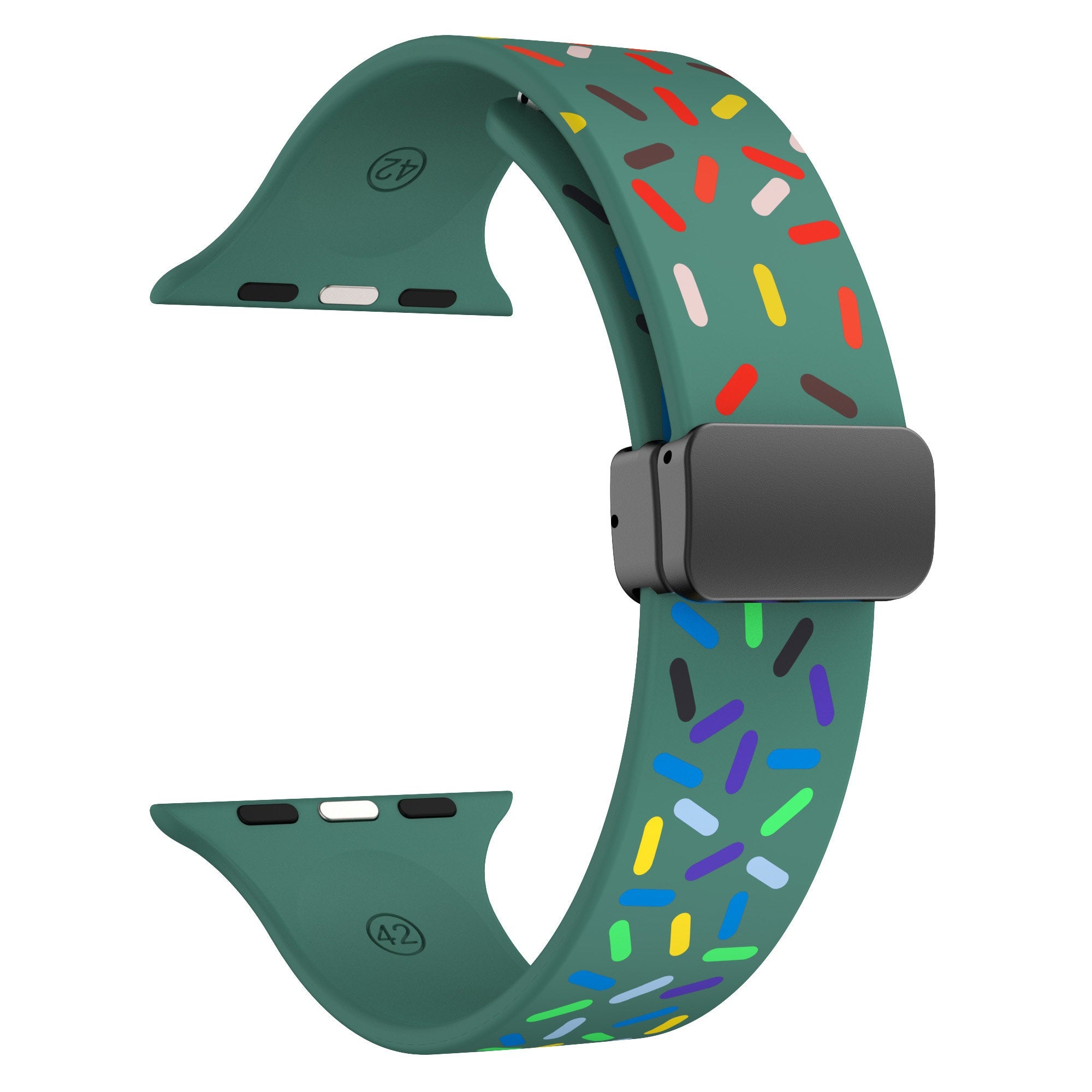 Magnetic Silicone Band for Apple Watch with Colorful Patterns