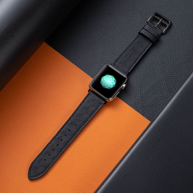 Leather Band for Apple Watch with Dotted Pattern