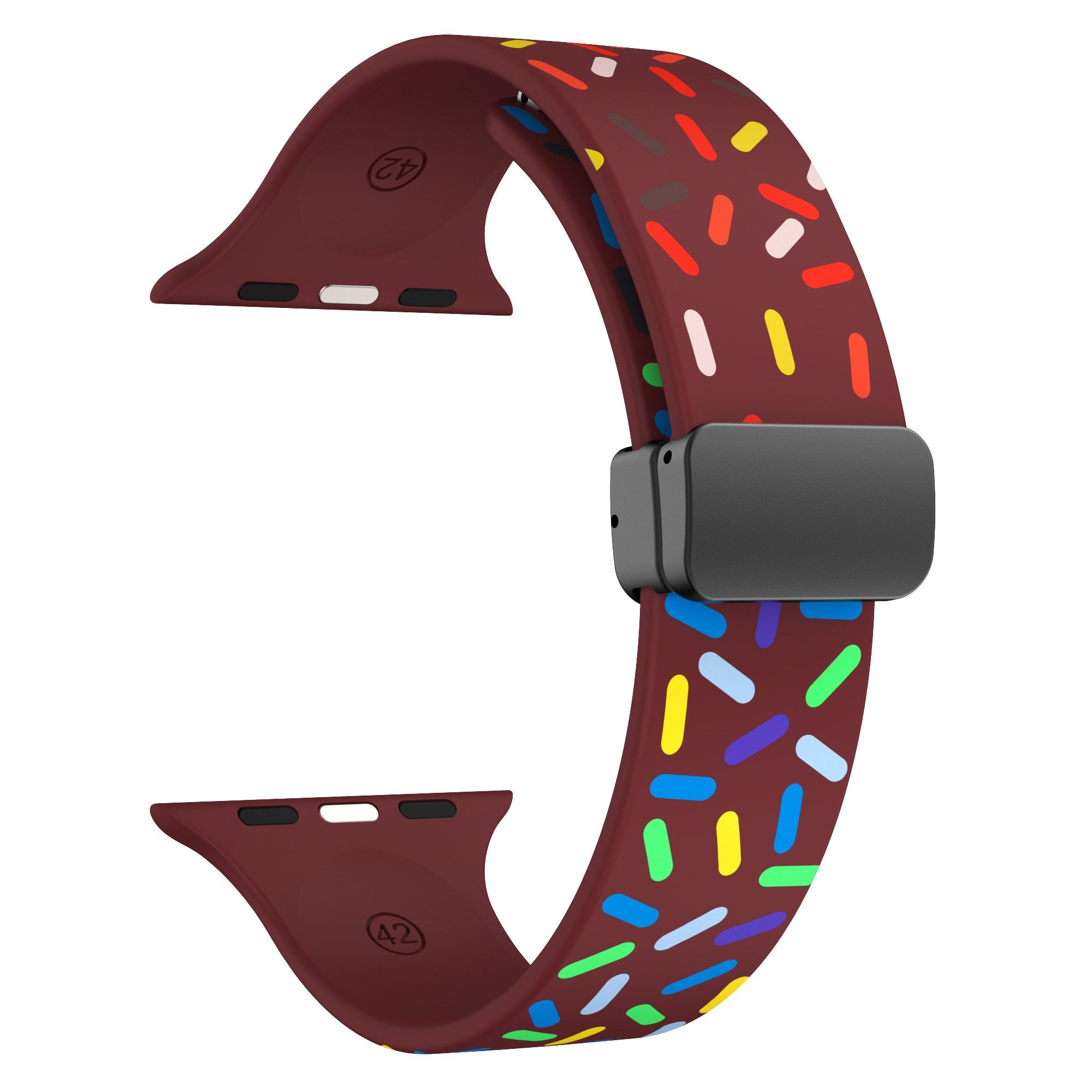 Magnetic Silicone Band for Apple Watch with Colorful Patterns