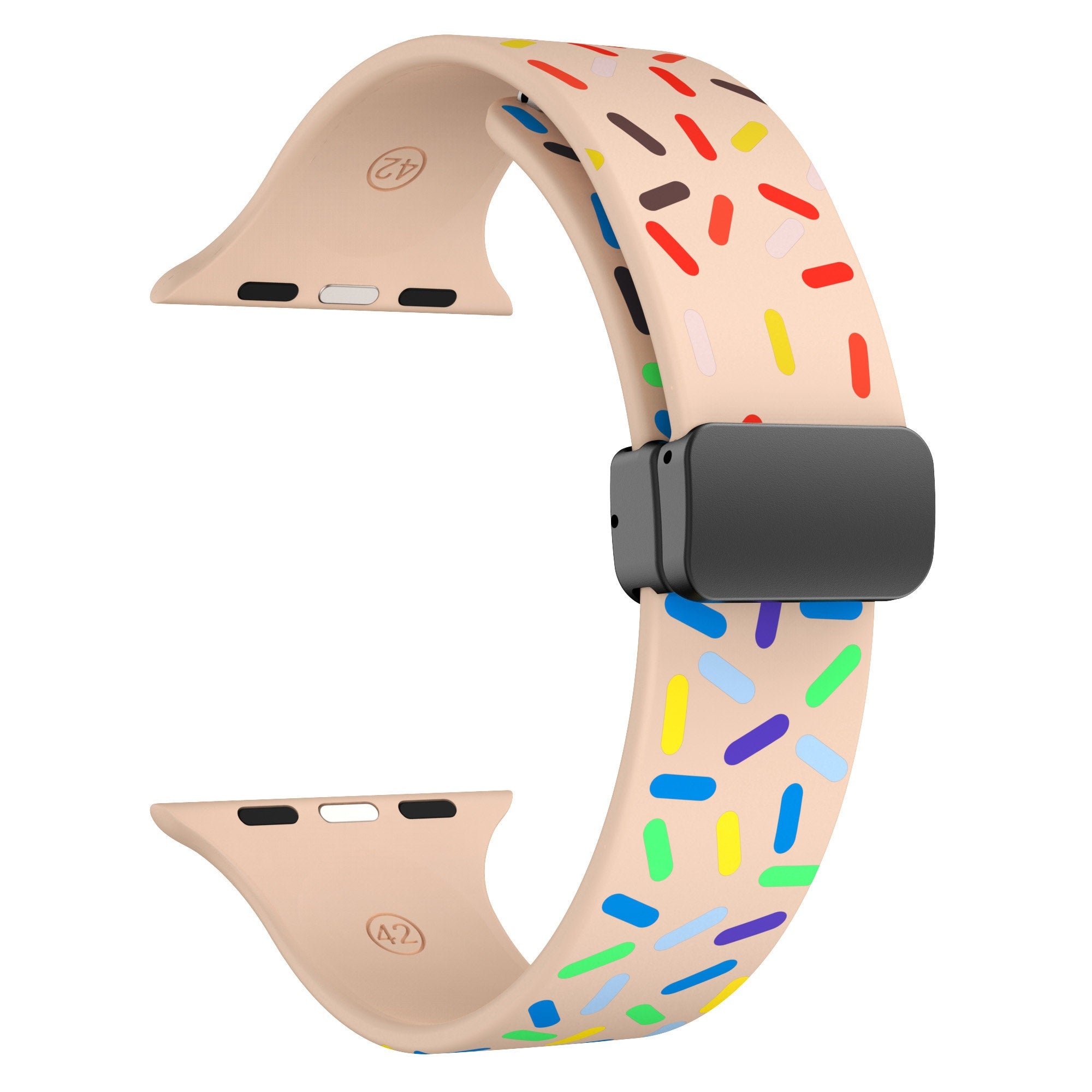 Magnetic Silicone Band for Apple Watch with Colorful Patterns