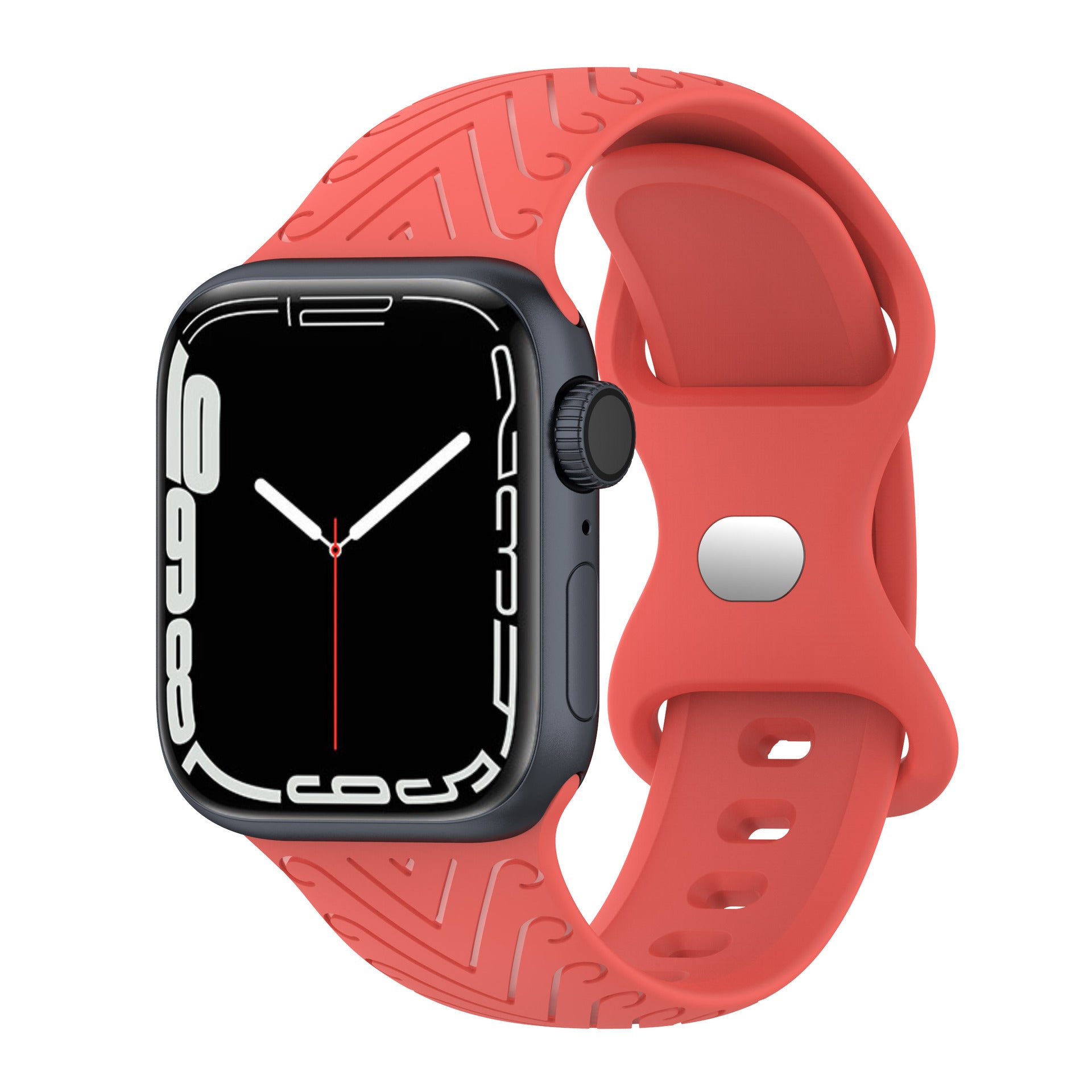 Sport Silicone Band for Apple Watch with Classic V Pattern