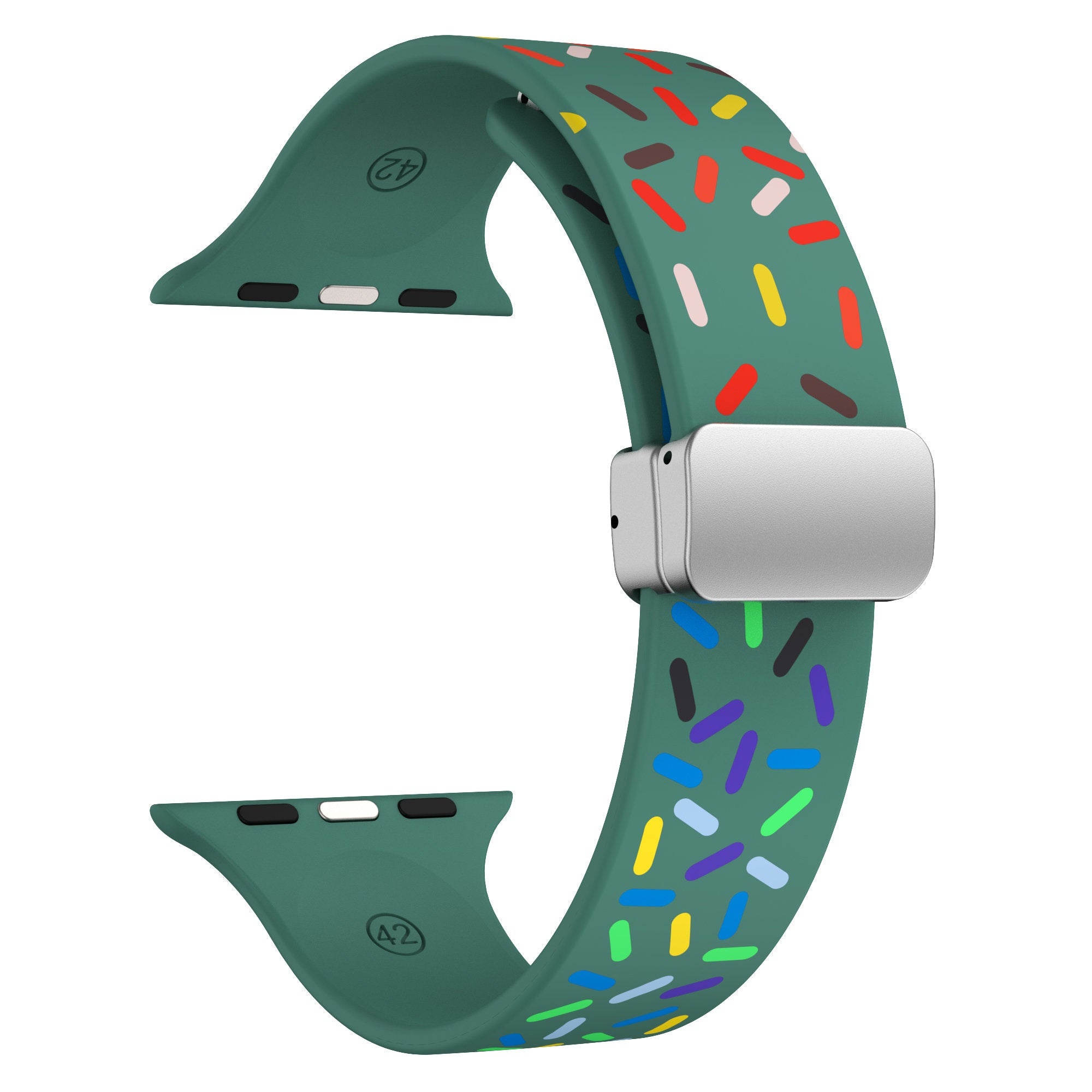 Magnetic Silicone Band for Apple Watch with Colorful Patterns