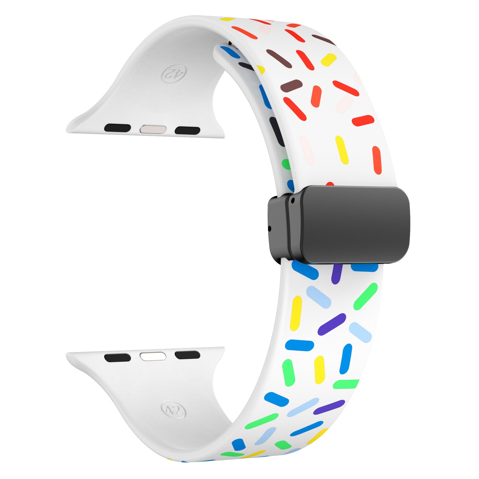 Magnetic Silicone Band for Apple Watch with Colorful Patterns