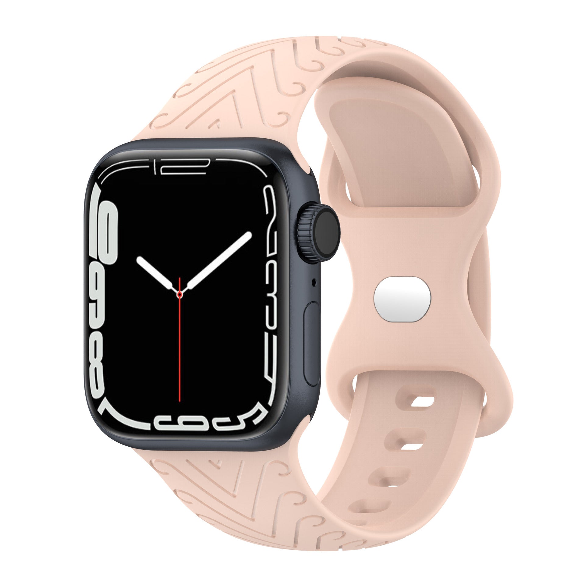 Sport Silicone Band for Apple Watch with Classic V Pattern