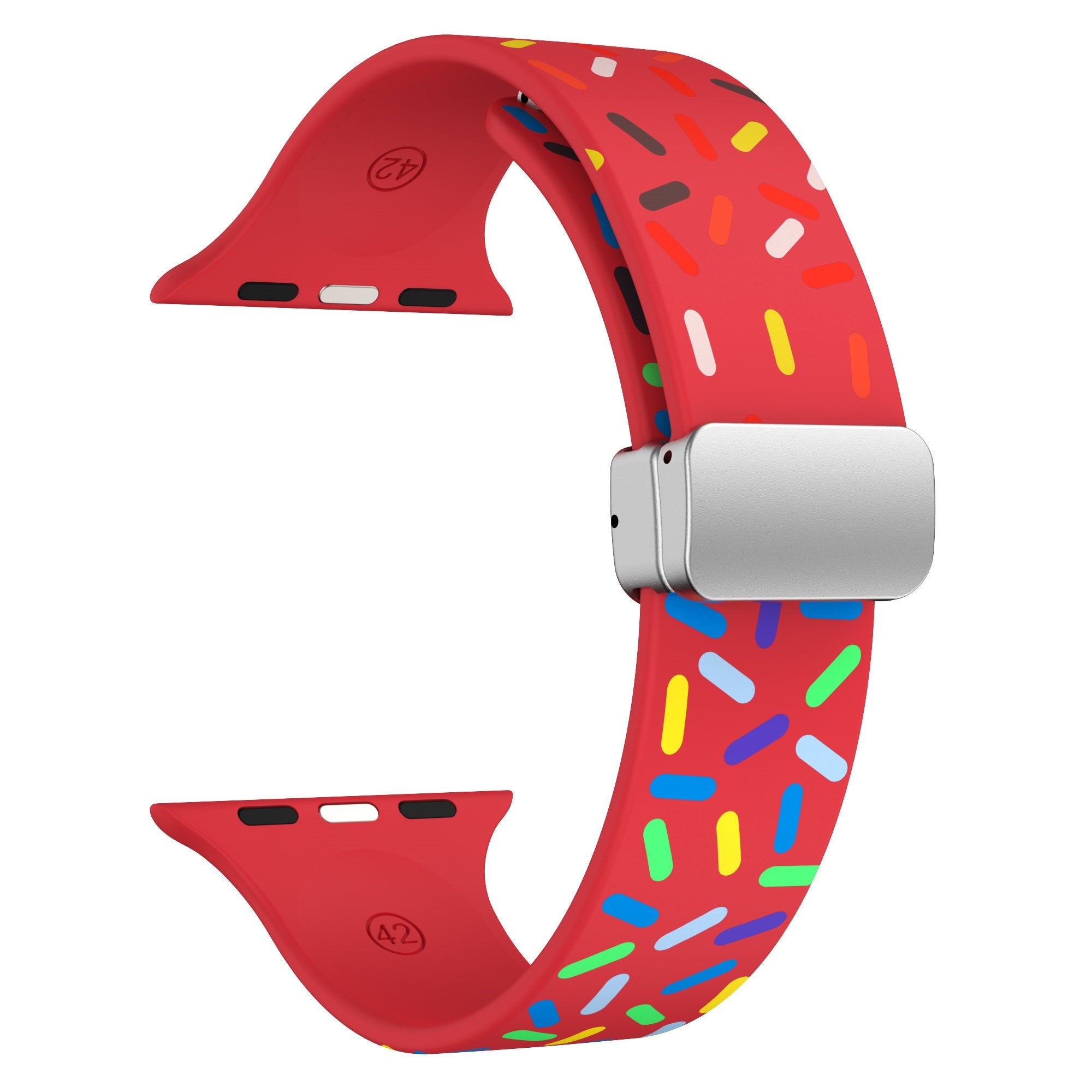 Magnetic Silicone Band for Apple Watch with Colorful Patterns