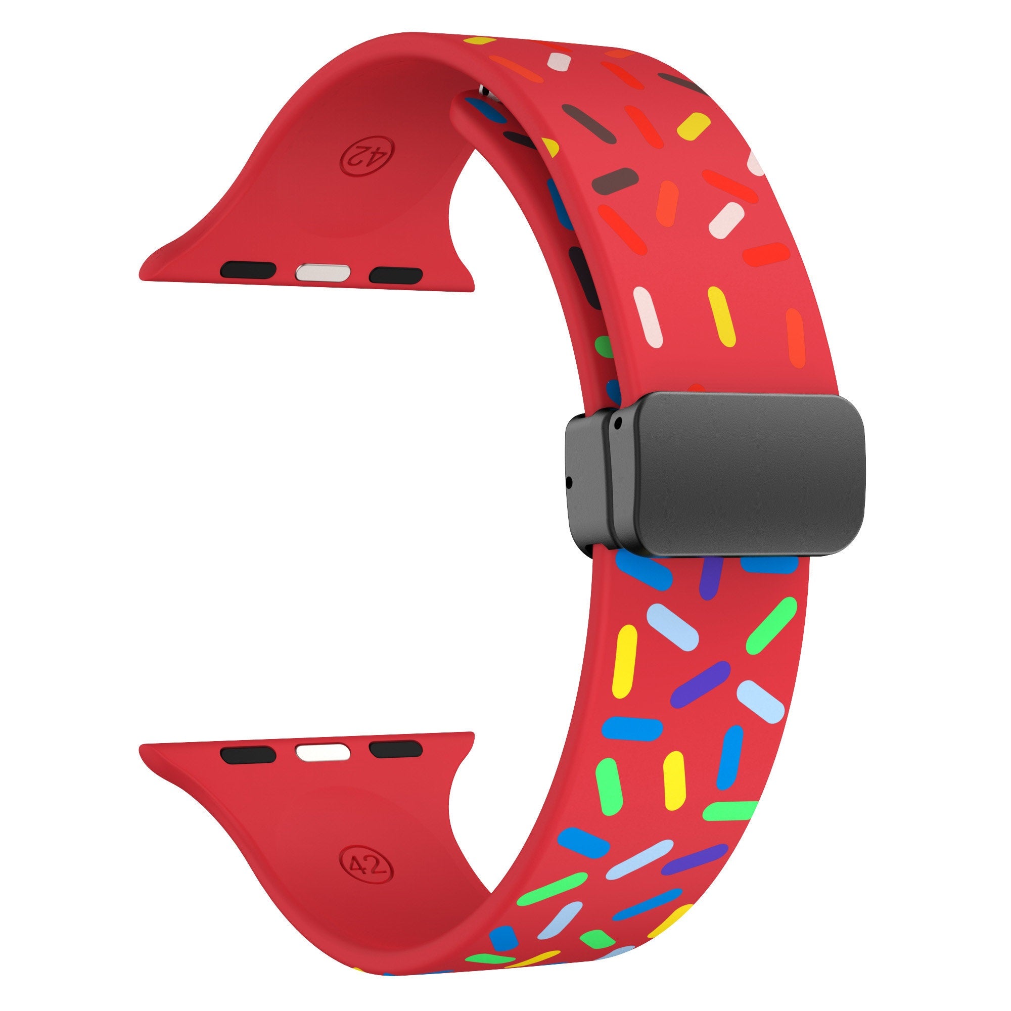 Magnetic Silicone Band for Apple Watch with Colorful Patterns