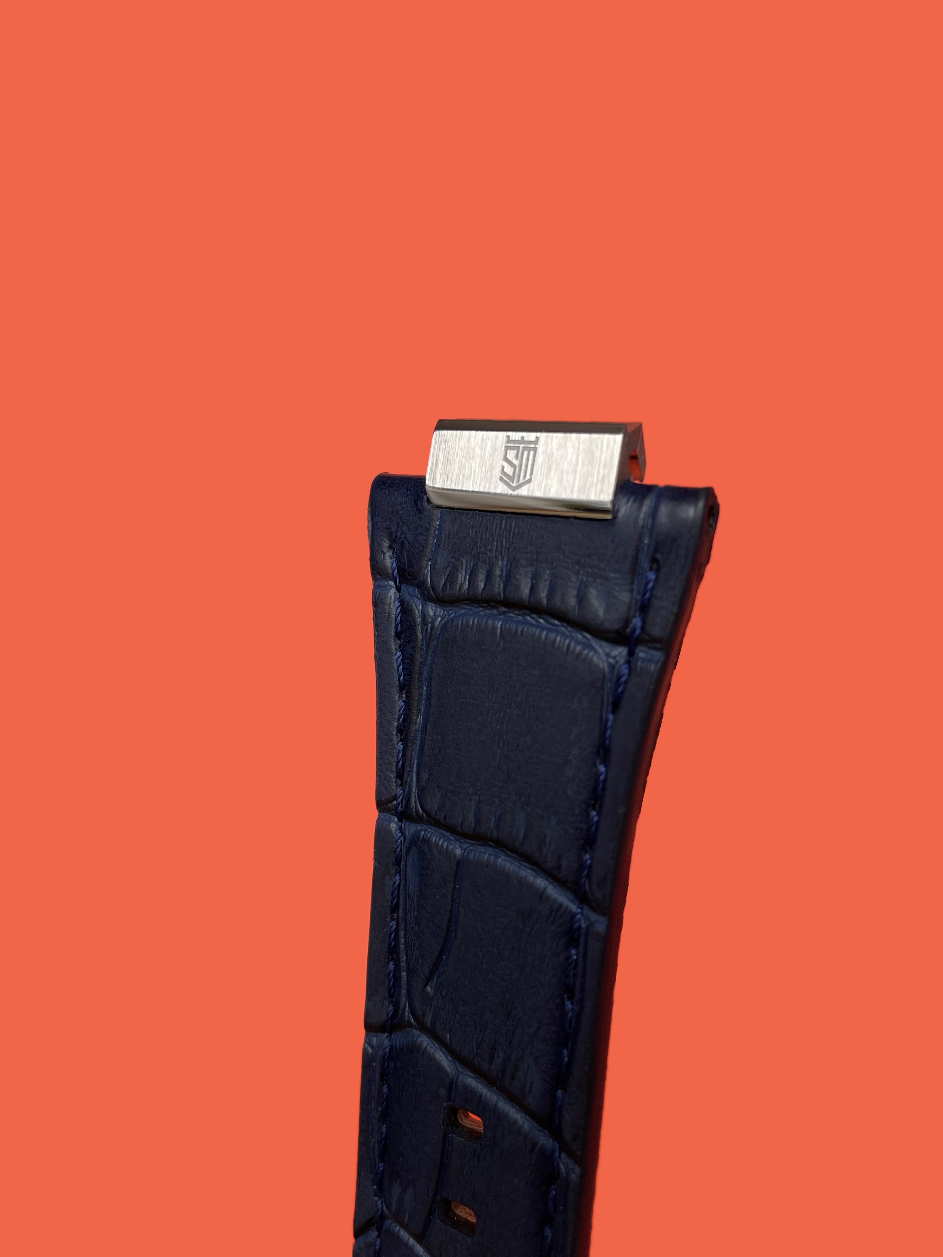 Blue Alligator - Silver Buckle