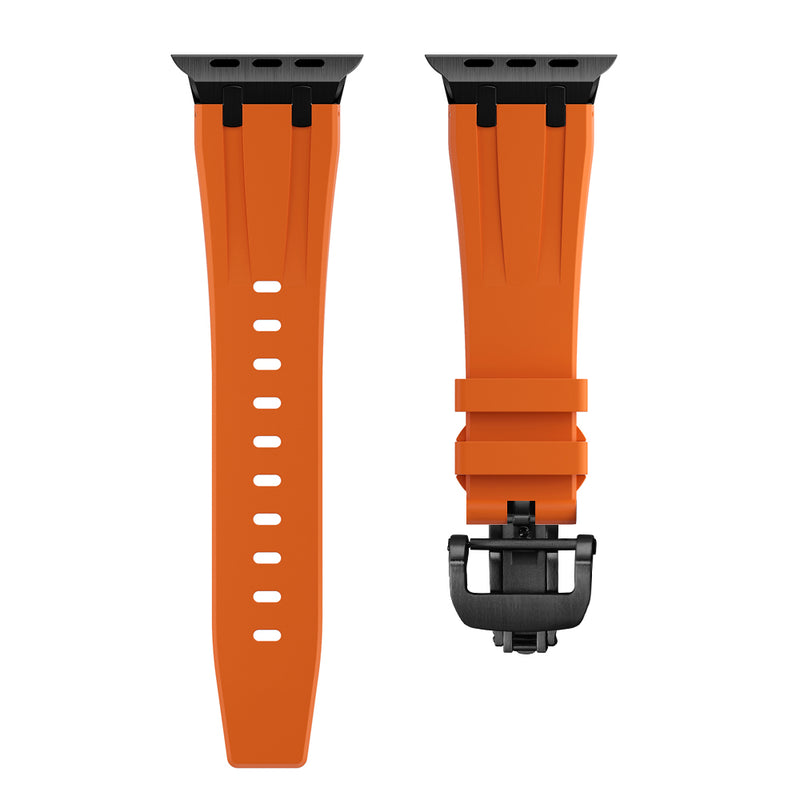 Fluororubber Band with Butterfly Buckle For Apple Watch