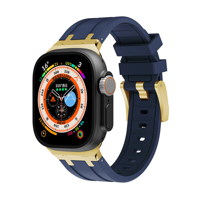 Liquid Fluororubber Band With Classic Buckle For Apple Watch