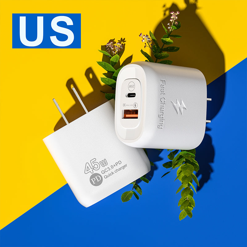 2-Port 45W Super Fast USB-C Charger