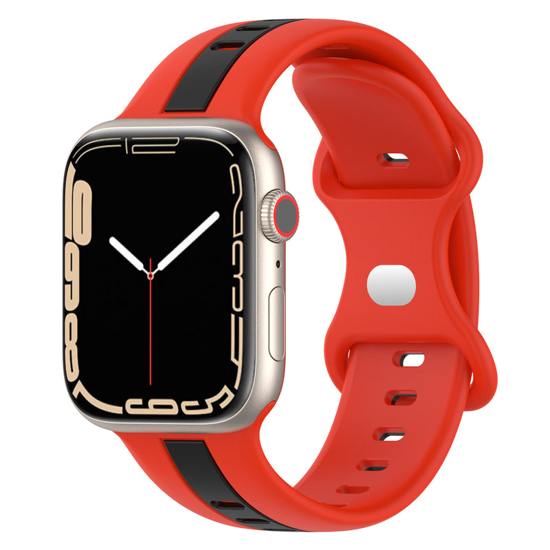 Sporty Silicone Band for Apple Watch with a Special Buckle