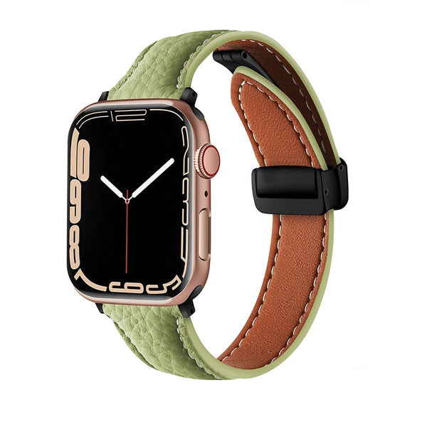 Leather Band with Magnetic Buckle For Apple Watch