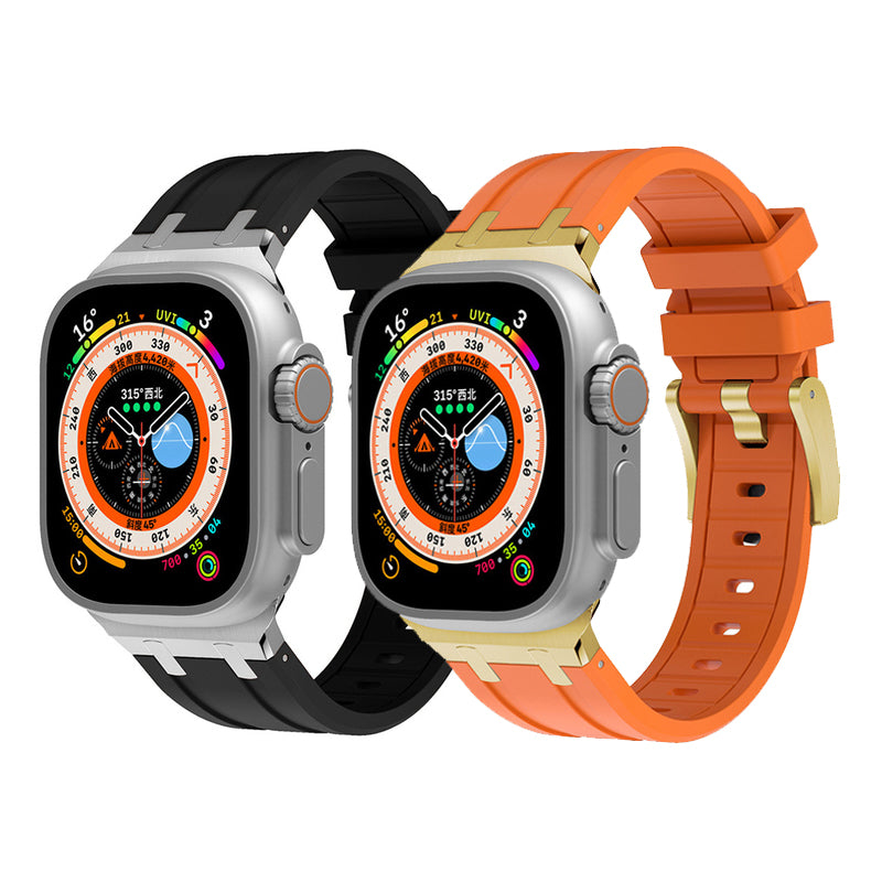 Liquid Fluororubber Band With Classic Buckle For Apple Watch