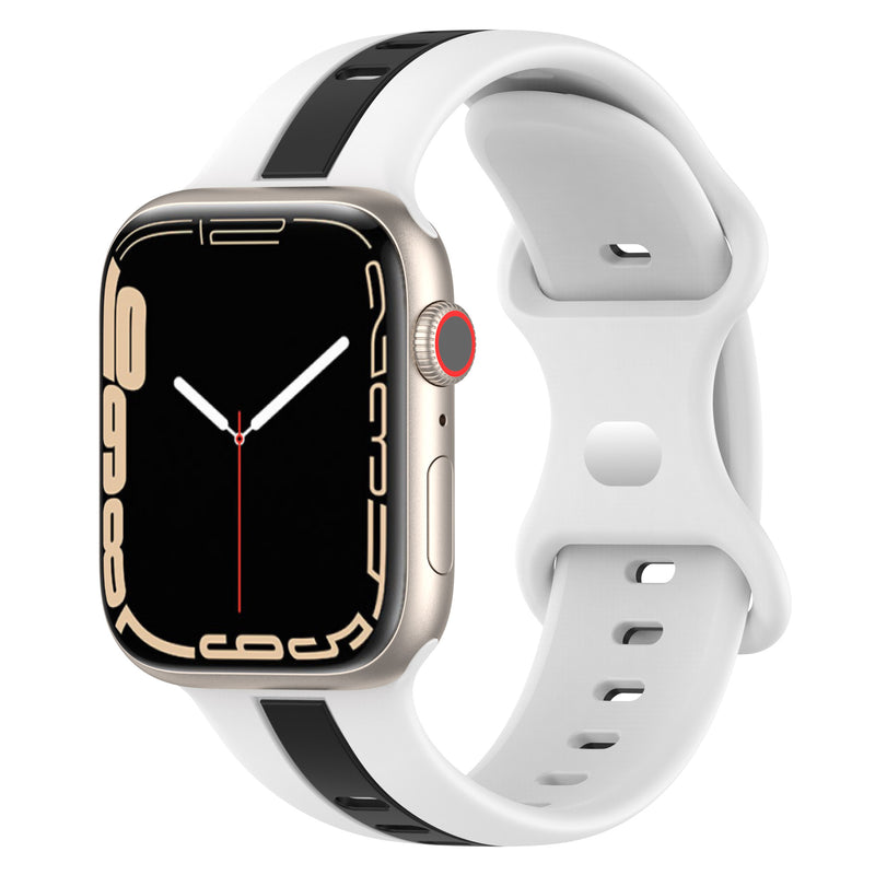 Sporty Silicone Band for Apple Watch with a Special Buckle