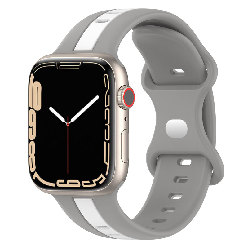 Sporty Silicone Band for Apple Watch with a Special Buckle