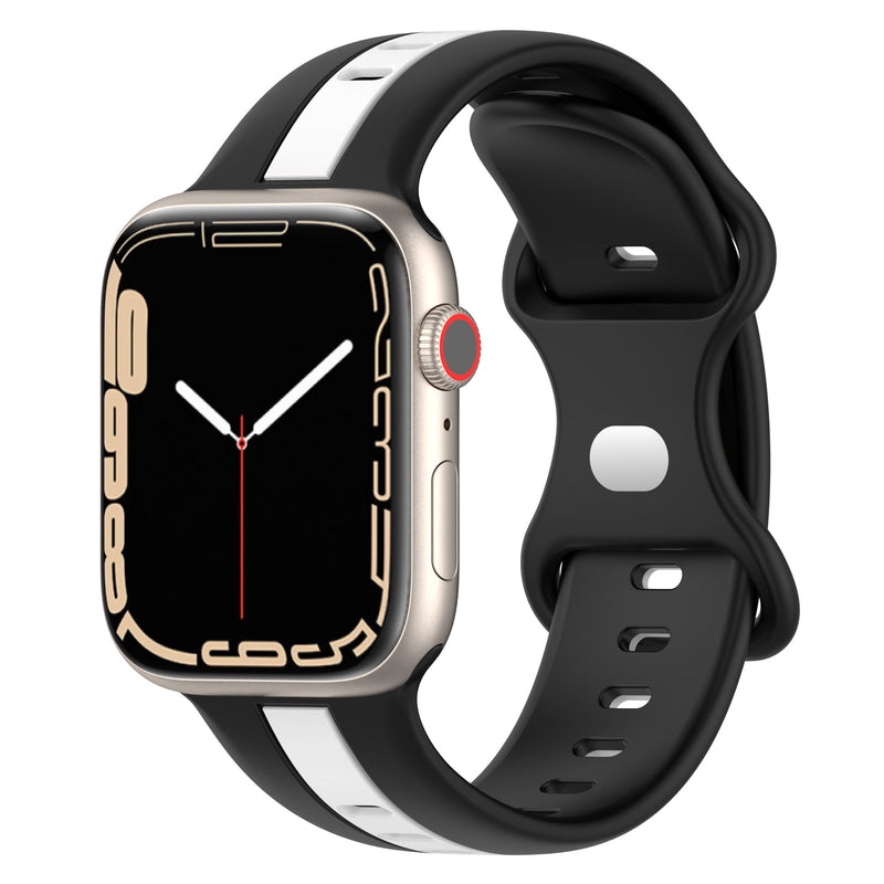 Sporty Silicone Band for Apple Watch with a Special Buckle