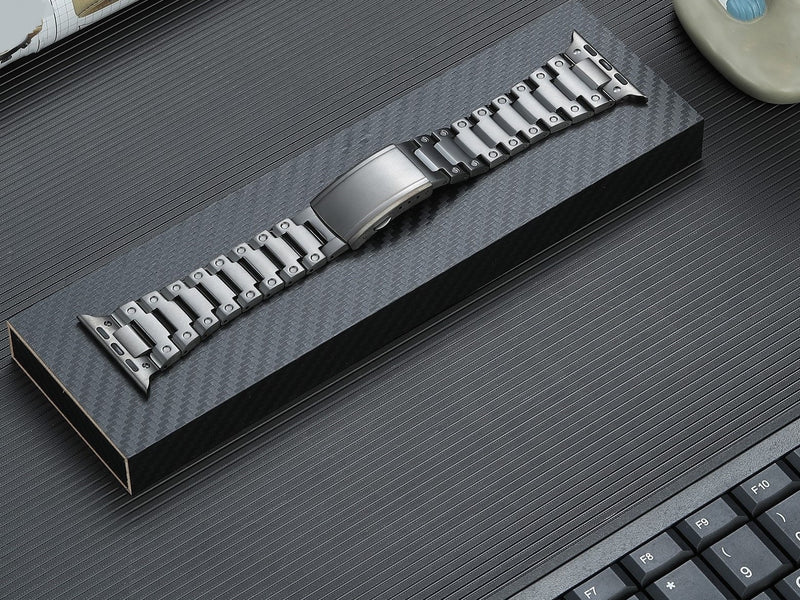 Titanium Band for Apple Watch With Butterfly Buckle