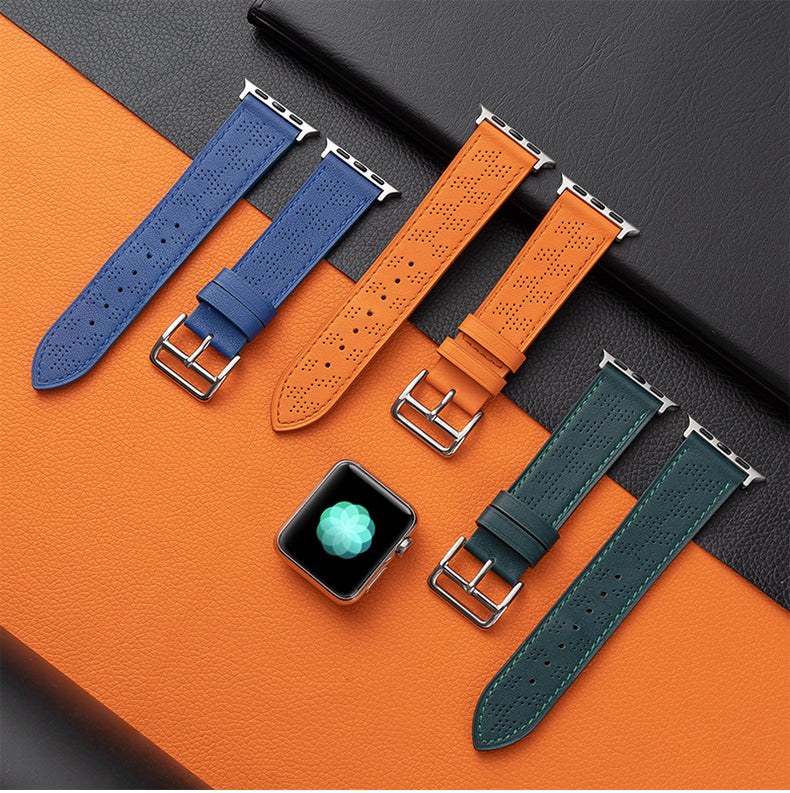 Leather Band for Apple Watch with Dotted Pattern
