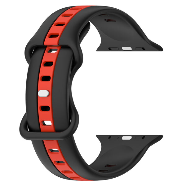 Sporty Silicone Band for Apple Watch with a Special Buckle