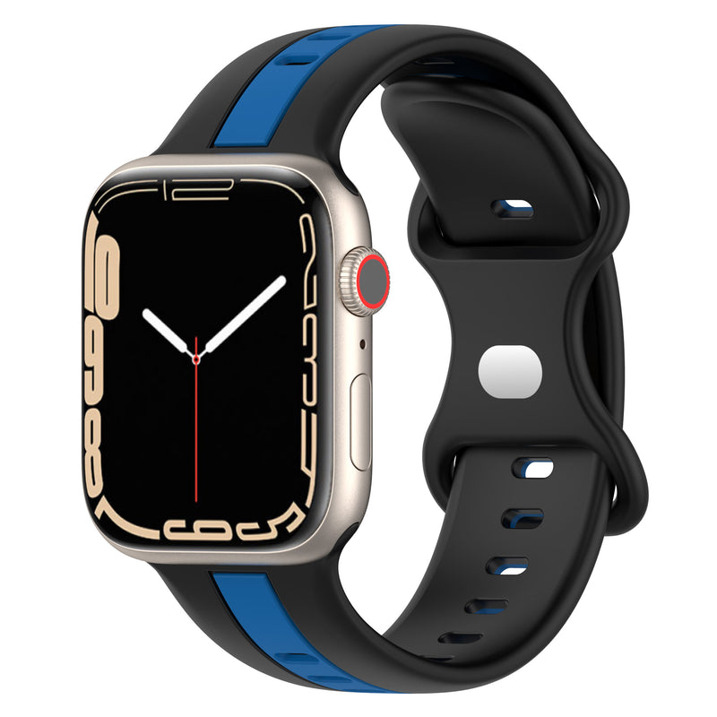 Sporty Silicone Band for Apple Watch with a Special Buckle