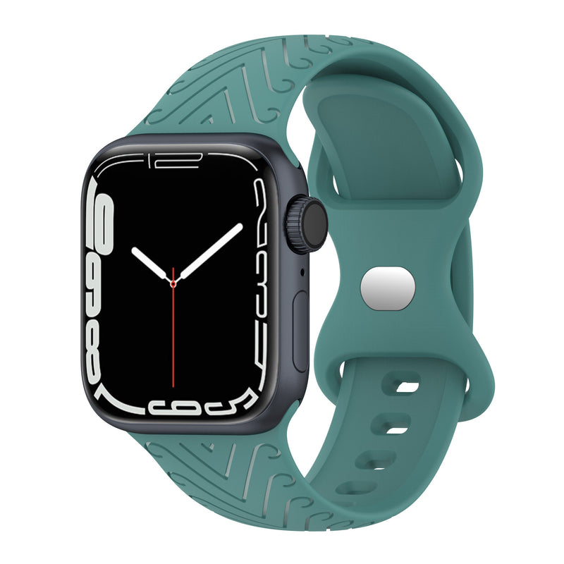 Sport Silicone Band for Apple Watch with Classic V Pattern