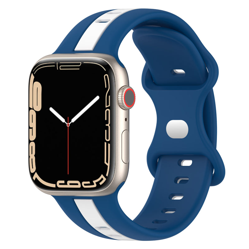 Sporty Silicone Band for Apple Watch with a Special Buckle