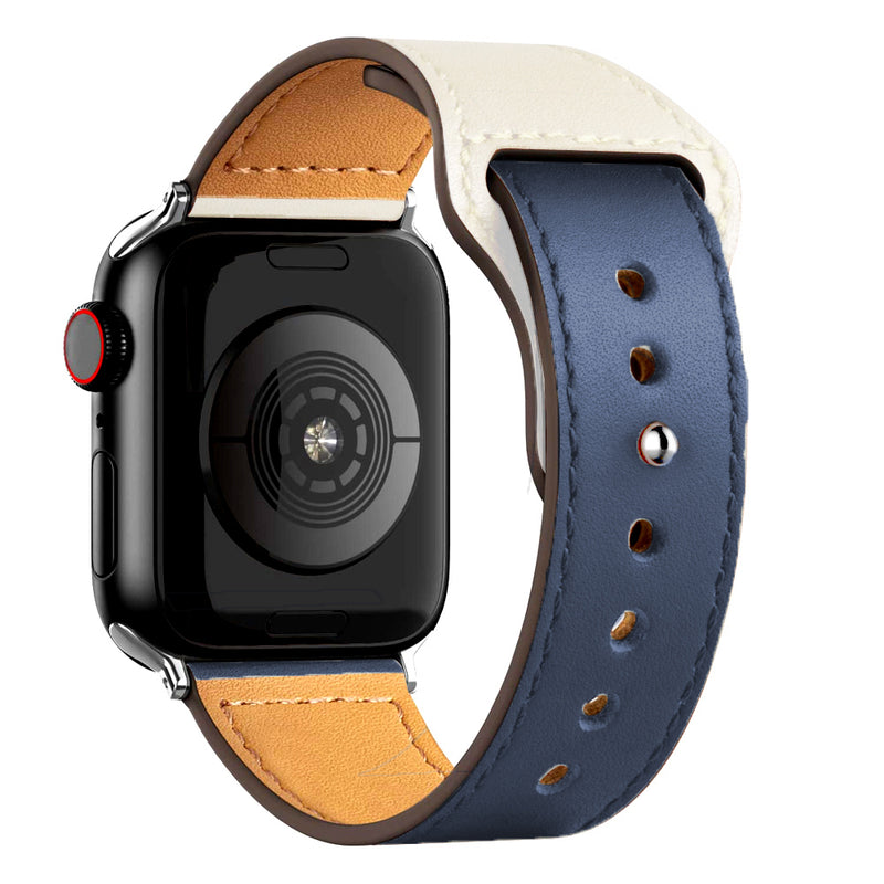 Modern Leather Band for Apple Watch with a Special Buckle Design