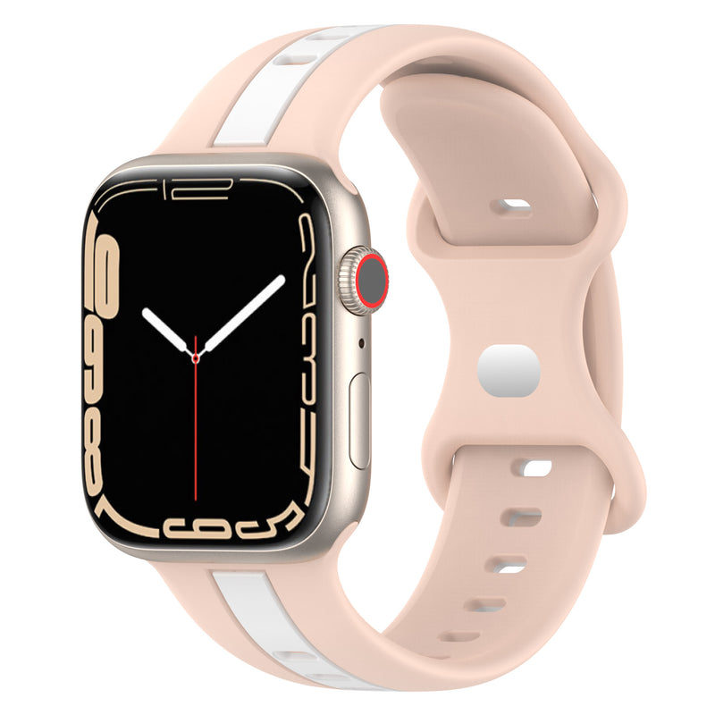 Sporty Silicone Band for Apple Watch with a Special Buckle