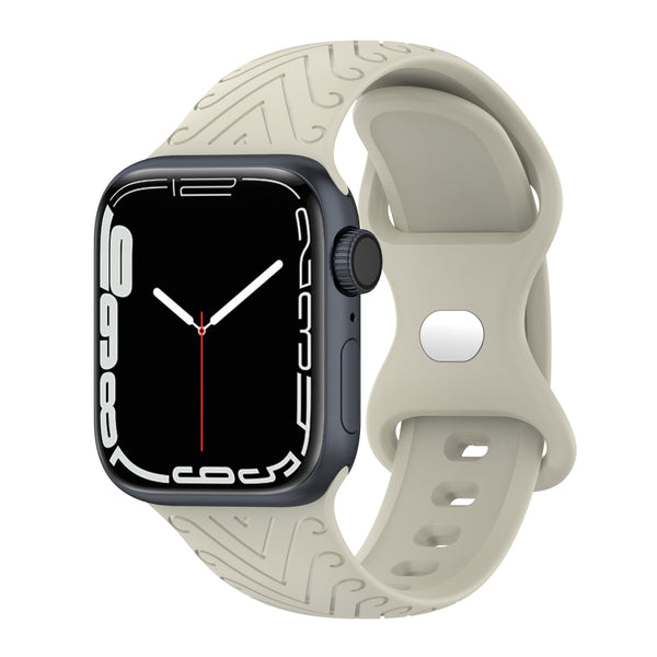 Sport Silicone Band for Apple Watch with Classic V Pattern