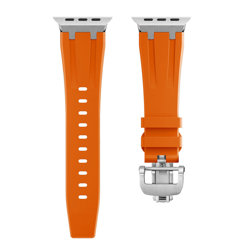 Fluororubber Band with Butterfly Buckle For Apple Watch