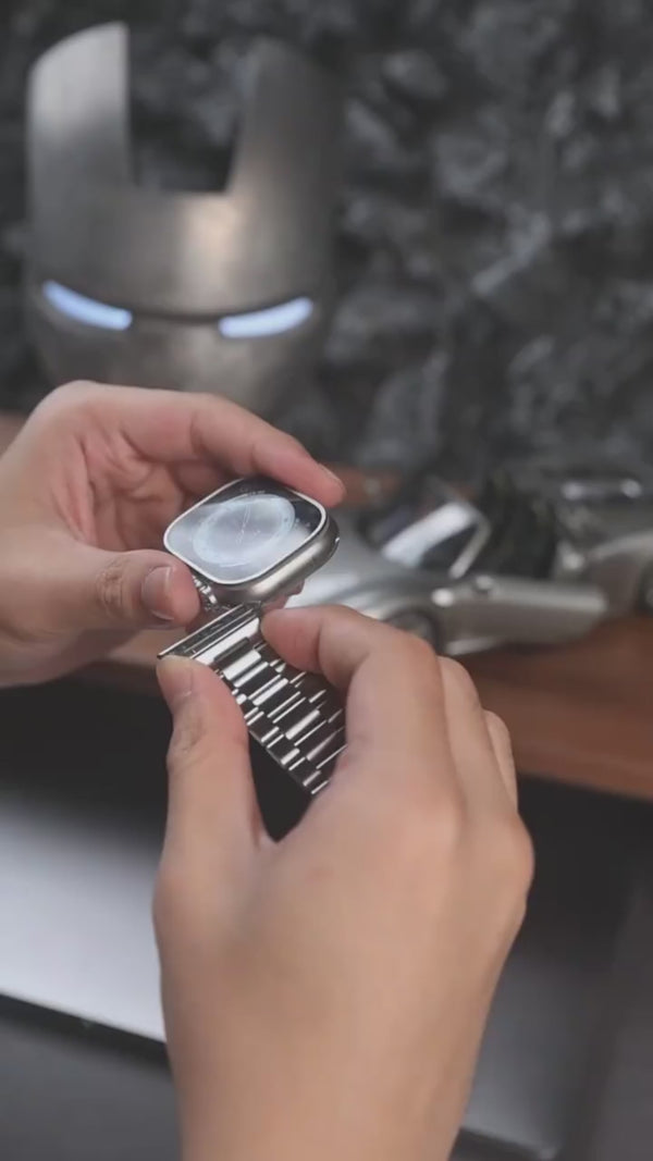 Full Brush Titanium Apple Watch Band