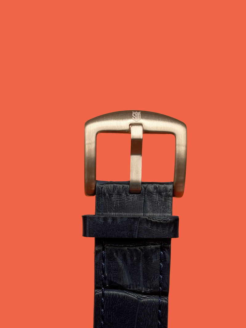 Black Alligator - Rose Buckle