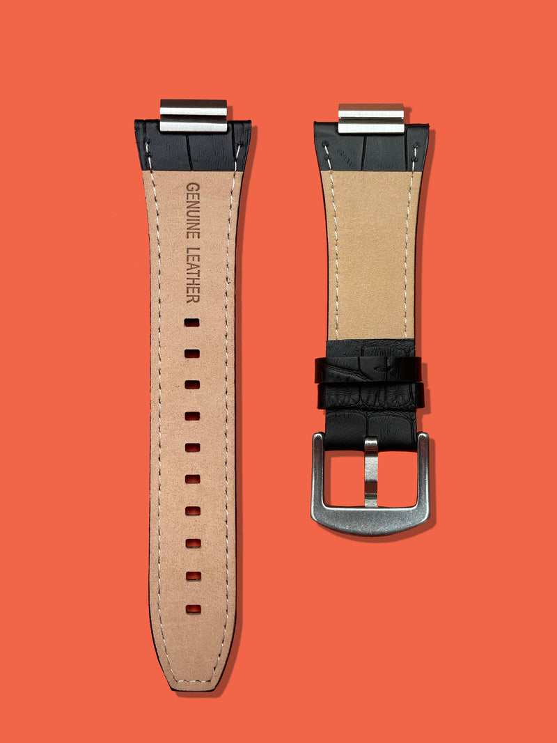 Black Alligator - Silver Buckle
