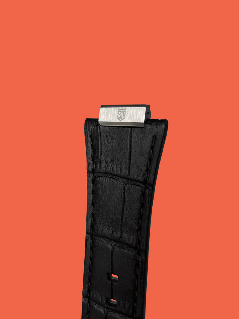 Black Alligator - Silver Buckle