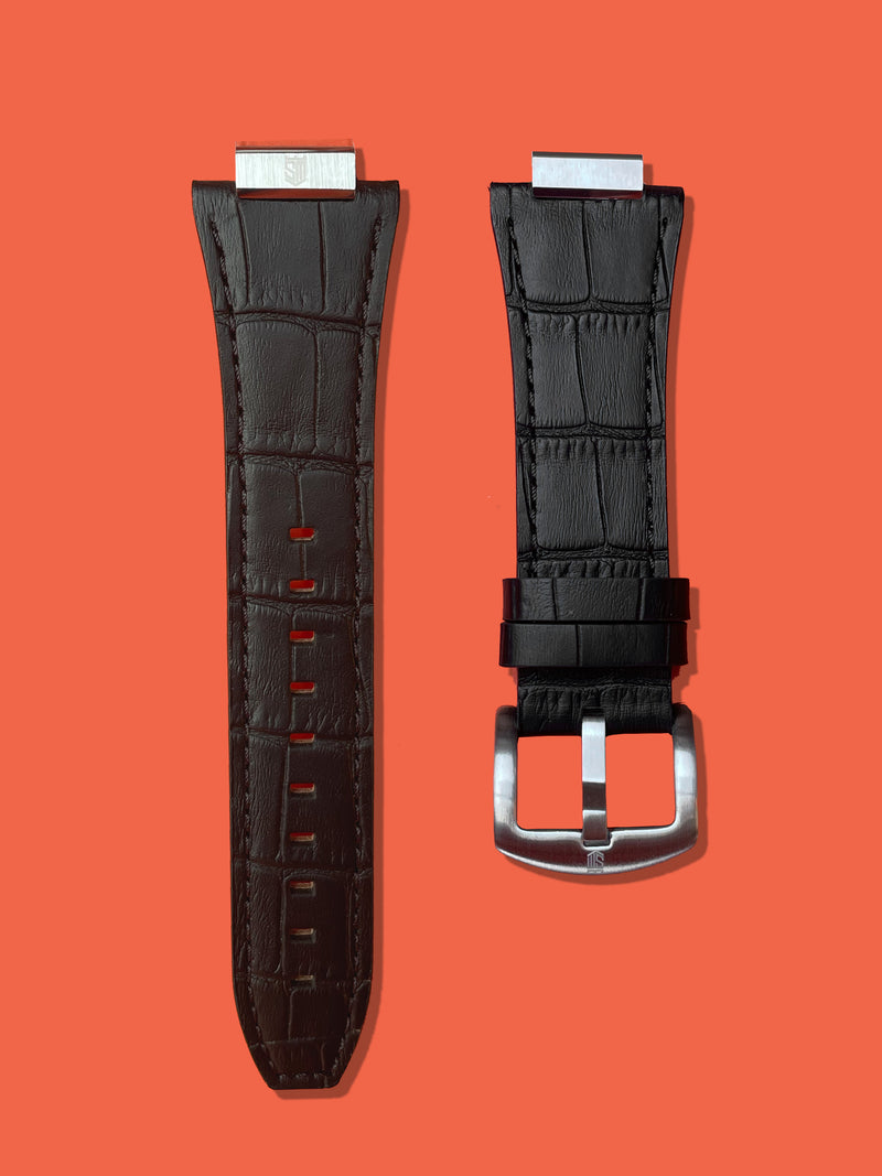 Black Alligator - Silver Buckle