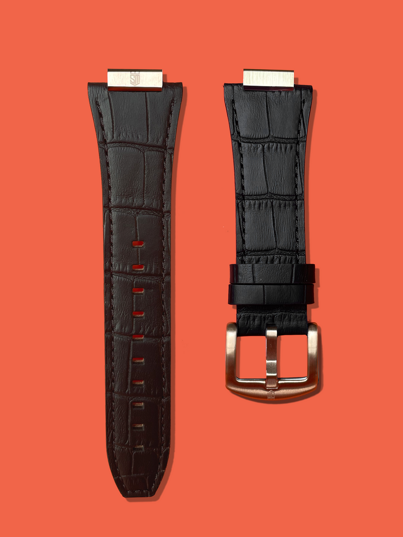 Black Alligator - Rose Buckle