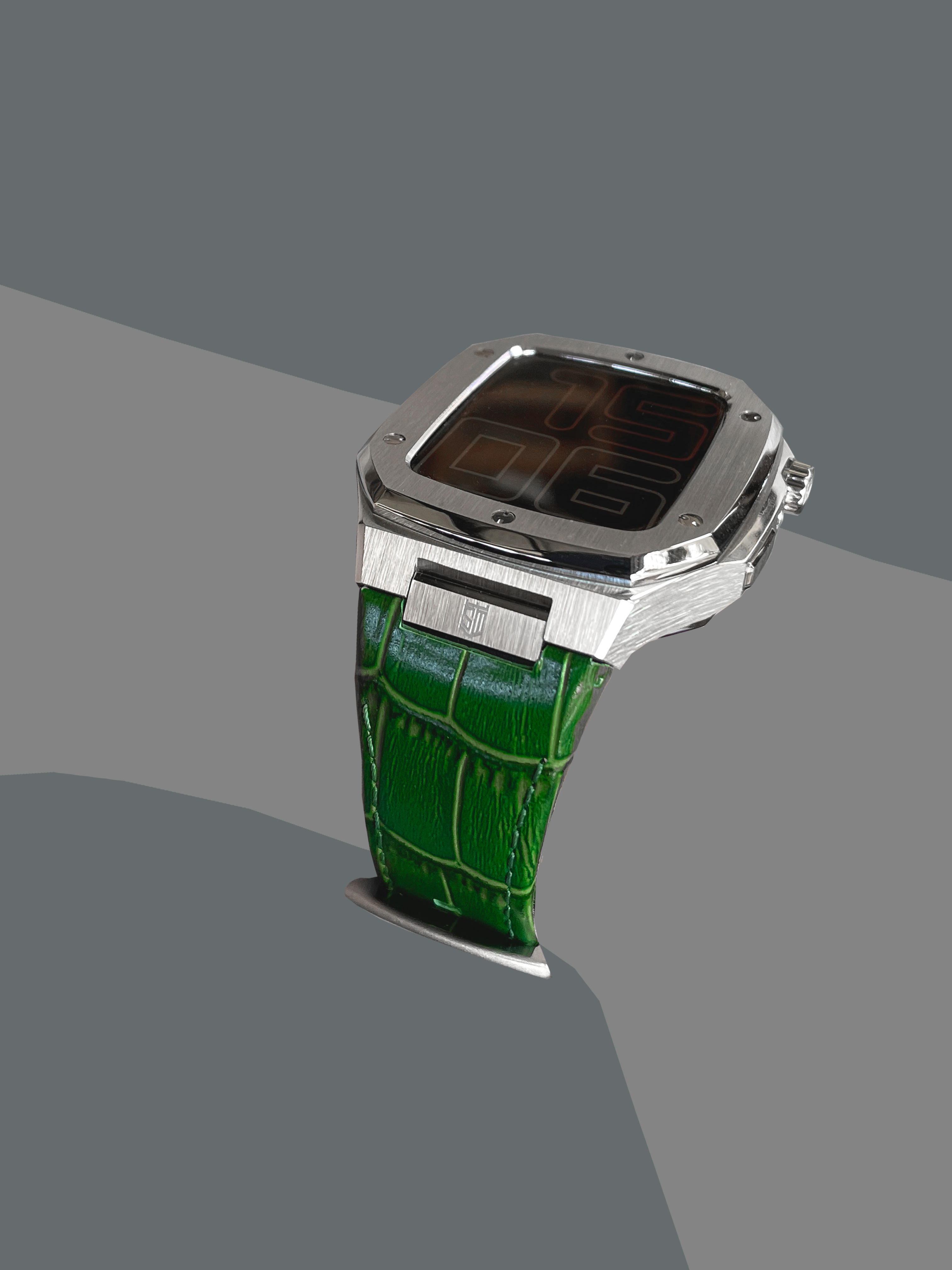 Green Alligator - Silver Buckle